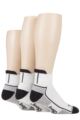 Mens 3 Pack Jeep Cushioned Sports Ankle Socks - White