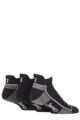 Mens 3 Pair Jeep Cushioned Trainer Socks - Black