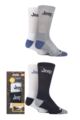 Mens 4 Pair Jeep Performance Cushioned Sports Socks Gift Box - Navy