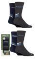 Mens 4 Pair Jeep Performance Poly Gift Boxed Boot Socks - Navy