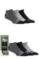 Mens 6 Pair Jeep Gift Boxed Performance Poly Trainer Socks - Black Assorted