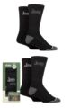 Mens 4 Pair Jeep Gift Boxed Performance Sports Socks - Black
