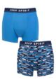 Mens 2 Pack Jeep Camo Printed Bamboo Trunks - Navy / Blue