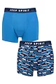 Mens 2 Pack Jeep Camo Printed Bamboo Trunks - Navy / Blue