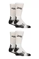 Mens 4 Pair Jeep Technical Performance Crew Sports Socks - White