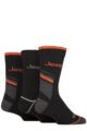 Mens 3 Pair Jeep Workwear Boot Socks - Black / Orange