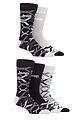 Mens 5 Pair Jeep Everyday Leisure Bamboo Socks - Navy / Light Grey