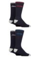 Mens 4 Pair Jeep Cushioned Crew Sports Socks - Navy