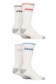 Mens 4 Pair Jeep Cushioned Crew Sports Socks - White