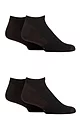 Mens 4 Pair Jeep Cushioned Sports Trainer Socks - Black