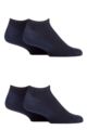 Mens 4 Pair Jeep Cushioned Sports Trainer Socks - Navy