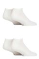 Mens 4 Pair Jeep Cushioned Sports Trainer Socks - White