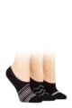 Ladies 3 Pair SOCKSHOP Wildfeet Half Cushioned Bamboo PED Socks - Black