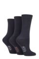 Ladies 3 Pair Wildfeet Plain Bamboo Socks - Navy 2