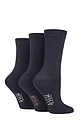 Women's 3 Pair Wildfeet Plain Bamboo Socks - Navy 2