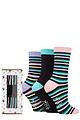Women's 3 Pair SOCKSHOP Wildfeet Bamboo Gift Box - Stripe