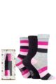 Ladies 3 Pair SOCKSHOP Wildfeet Bamboo Gift Box - Wide Stripe