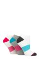 Women's 3 Pair SOCKSHOP Wildfeet Half Cushioned Bamboo Sports Socks - White