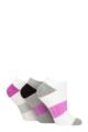 Ladies 3 Pair SOCKSHOP Wildfeet Half Cushioned Bamboo Sports Socks - White / Grey / Purple