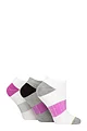 Women's 3 Pair SOCKSHOP Wildfeet Half Cushioned Bamboo Sports Socks - White / Grey / Purple
