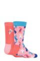 Kids 2 Pair Happy Socks Bunny Socks - Multi