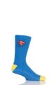 Mens 1 Pair DC Comics Superman Slipper Socks with Grips - Assorted