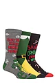 Mens and Women's 3 Pair SOCKSHOP Elf Cotton Socks - Assorted