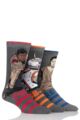 Mens 3 Pair Star Wars New Heroes BB-8, Rey and Finn Socks - Assorted