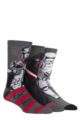 Mens 3 Pair Star Wars New Villains Kylo Ren, Captain Phasma and Storm Trooper Socks - Assorted