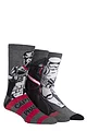 Mens 3 Pair Star Wars New Villains Kylo Ren, Captain Phasma and Storm Trooper Socks - Assorted