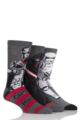 Mens 3 Pair Star Wars New Villains Kylo Ren, Captain Phasma and Storm Trooper Socks - Assorted