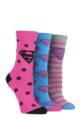 Ladies 3 Pair DC Superman / Supergirl Logo Socks - Assorted