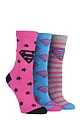 Women's 3 Pair DC Superman / Supergirl Logo Socks - Assorted