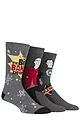 Mens 3 Pair Big Bang Theory Socks - Assorted