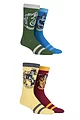 Mens 4 Pair Harry Potter House Badge Socks - Assorted