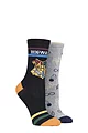 Women's SOCKSHOP 2 Pair Harry Potter Hogwarts and Golden Snitch Cotton Socks - Assorted