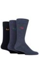 Mens 3 Pair Pringle Half Cushioned Socks - Blues