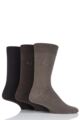 Mens 3 Pair Pringle Endrick Plain Trouser Socks - Brown