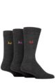 Mens 3 Pair Pringle Plain Rupert Bamboo Socks - Charcoal