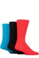Mens 3 Pair Pringle Plain Rupert Bamboo Socks - Blue / Black / Red