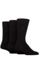 Mens 3 Pair Pringle Gentle Grip Bamboo Socks - Black