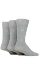 Mens 3 Pair Pringle Gentle Grip Bamboo Socks - Charcoal