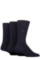 Mens 3 Pair Pringle Gentle Grip Bamboo Socks - Navy