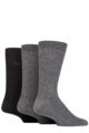 Mens 3 Pair Pringle Bamboo Leisure Socks - Charcoal