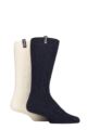 Mens 2 Pair Pringle Recycled Wool Boot Socks - Navy