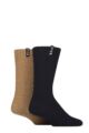 Mens 2 Pair Pringle Recycled Wool Boot Socks - Navy / Sand