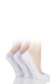 Ladies 3 Pair Pringle Marian Shoe Liners - White