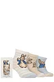 Babies and Toddler 3 Pair Beatrix Potter Peter Rabbit Gift Boxed Cotton Socks - Multi