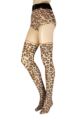 Ladies 1 Pair Trasparenze Lives Animal Print Mock Hold Up Tights - Cosmetic