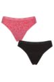 Girls and Teens 2 Pack Love Luna First Period Bikini Briefs - Pink